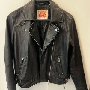 Levi's Women's Bomber Black (REAL) Leather Jacket